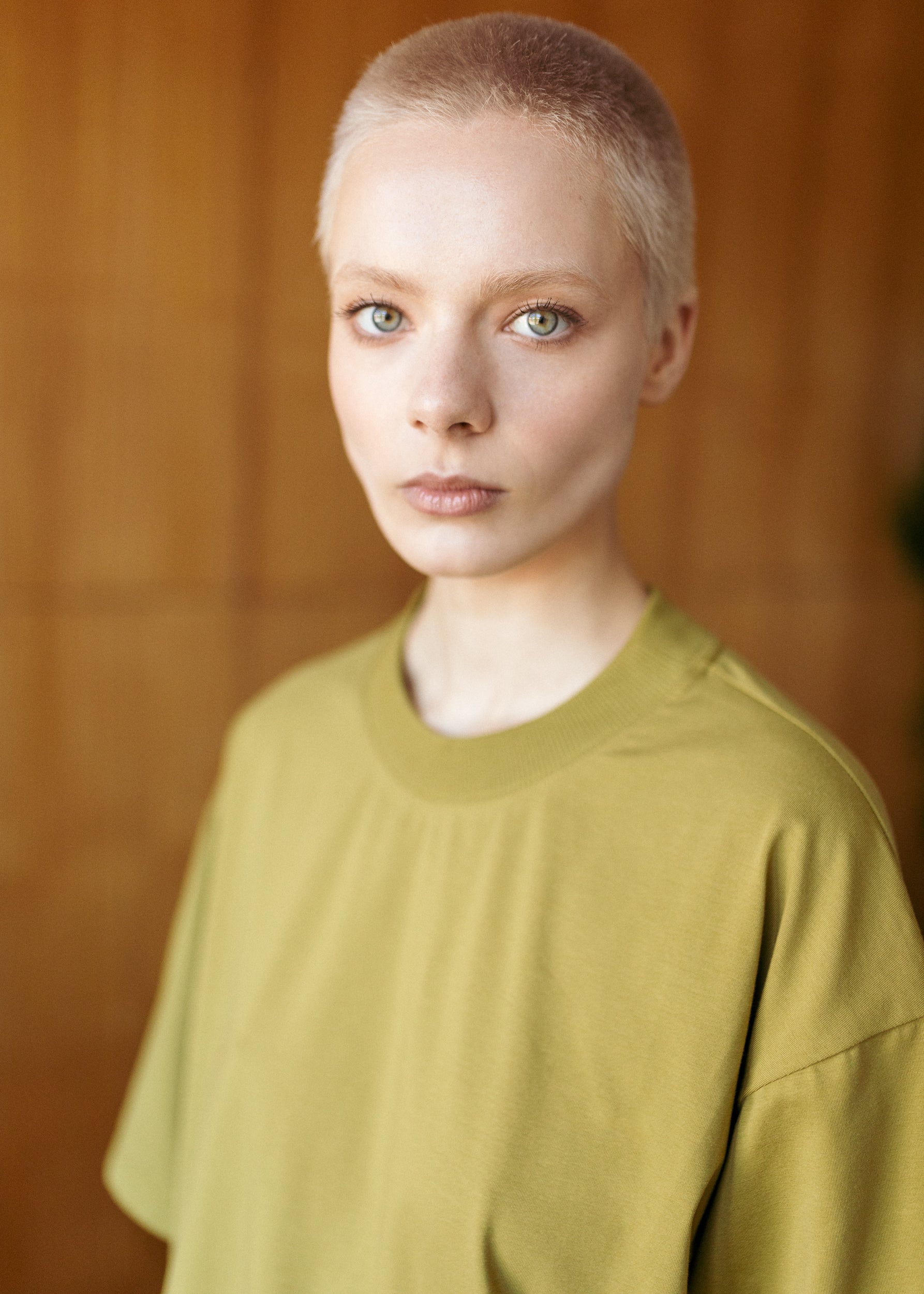 Oversize organic t-shirt in olive green