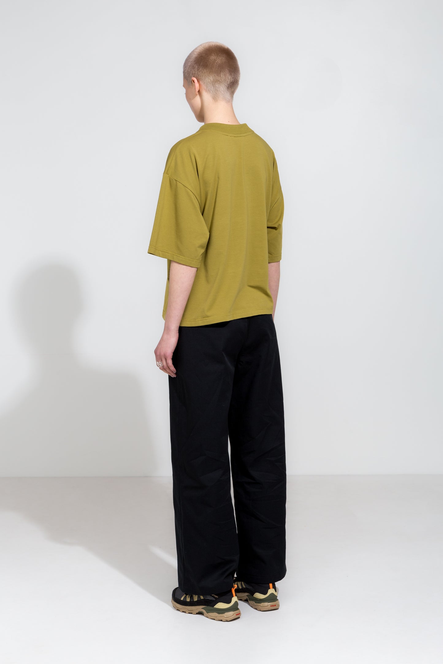 Oversize organic t-shirt in olive green